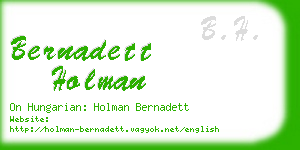 bernadett holman business card